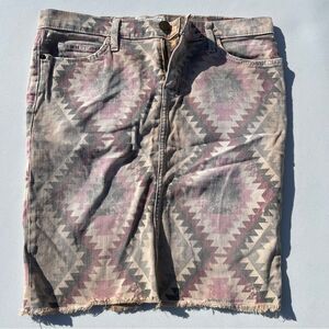 Current/Elliott Multicolor Geometric Pencil Skirt